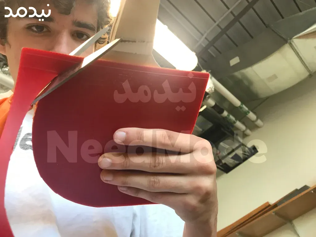 چسباندن رویه راکت پینگ پنگ دست ساز