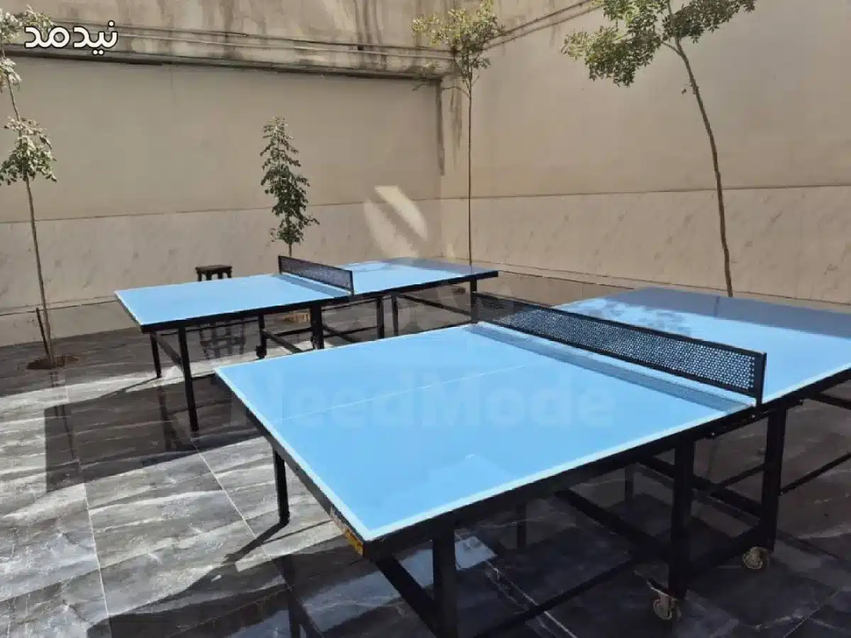 میز پینگ پنگ ضد آب شیشه ای فضای باز مناسب پارک و ویلا تولید نیدمد