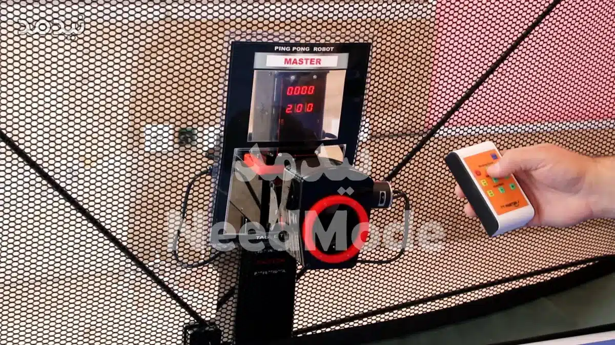 سیستم پرتاب دقیق توپ در ربات پینگ پنگ نیدمد