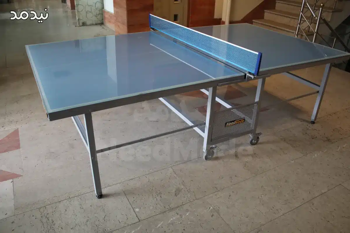 میز پینگ پنگ فضای باز با تور و گیره ی پارچه ای استاندارد