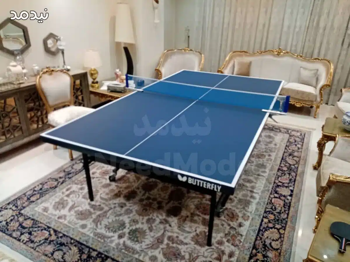 میز پینگ پنگ خانگی تاشو نیدمد مناسب آپارتمان با صفحه MDF استاندارد