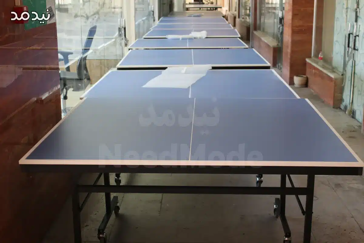 تولید انبوه میز پینگ پنگ خانگی و آپارتمانی در کارخانه نیدمد