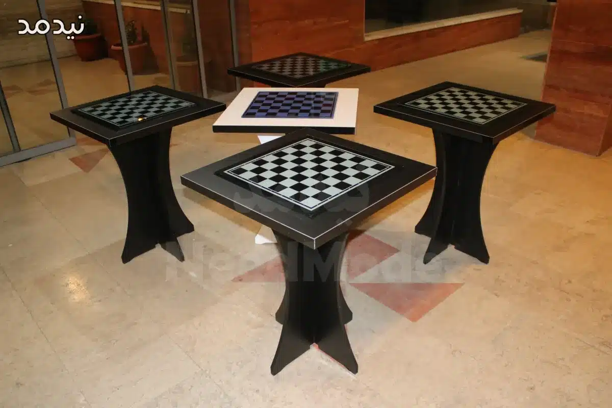 پیچ رگلاژ زیر میز شطرنج MDF برای تنظیم ارتفاع